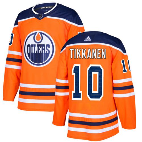 Adidas Men Edmonton Oilers #10 Esa Tikkanen Orange Home Authentic Stitched NHL Jersey